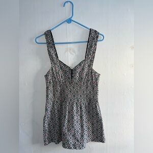 Free People Pink, Black, and White Patterned Top Size 4